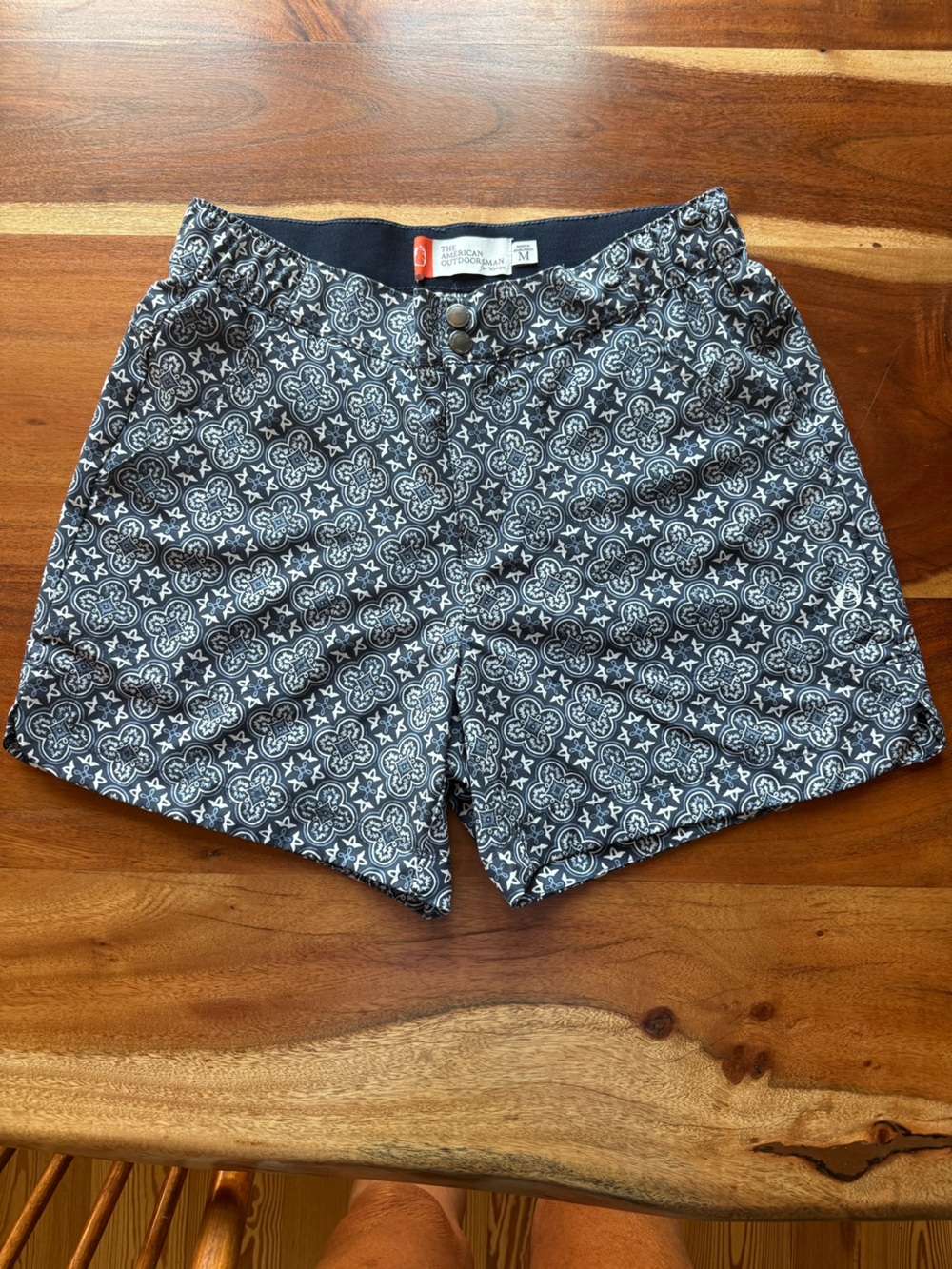 Patterned Blue and White Athletic Short by The American Outdoorsman